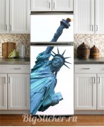 Наклейка на холодильник Статуя свободы А026